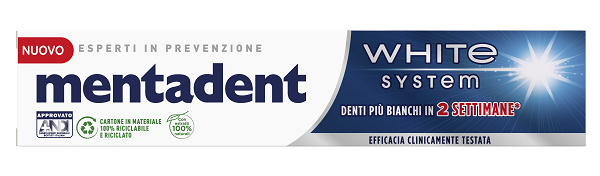 MENTADENT WHITE SYSTEM 75 ML - Fontenova srl