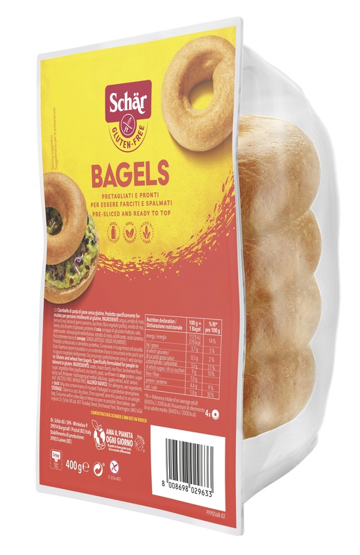 SCHAR BAGELS SENZA LATTOSIO 4 PEZZI DA 100 G - Fontenova srl