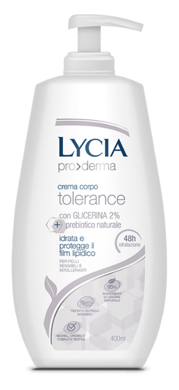 LYCIA PRODERMA CREMA CORPO TOLERANCE 400 ML - Fontenova srl