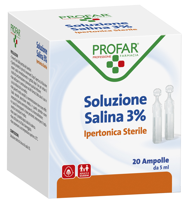 SOLUZIONE IPERTONICA 3% PROFAR 5 ML 20 PEZZI - Fontenova srl