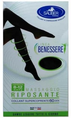 COLLANT SUPERCOPRENTE SAUBER 8-12 MMHG FANTASIA POIS PICCOLI BIANCO E NERO 3 - Fontenova srl