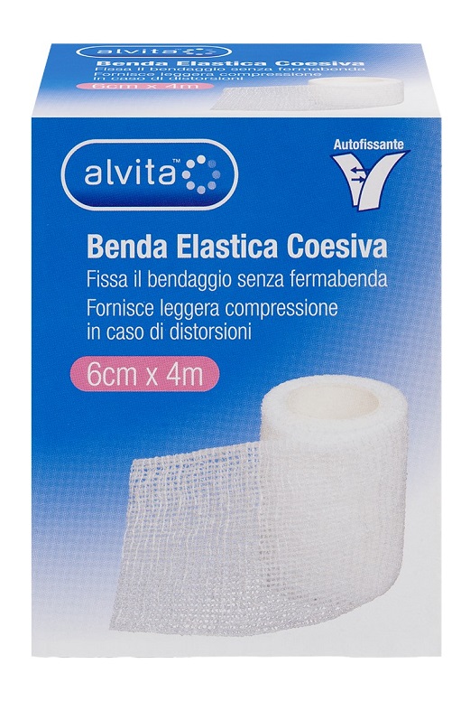 BENDA ELASTICA AUTOADESIVA ALVITA 6X4CM - Fontenova srl