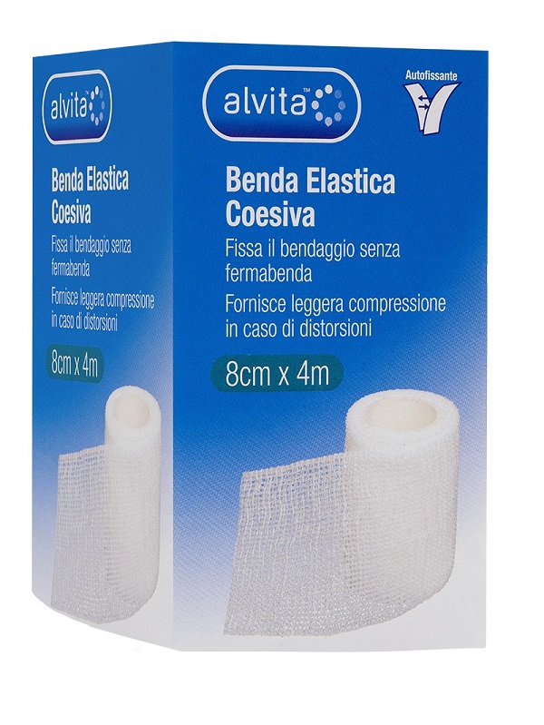 BENDA ELASTICA AUTOADESIVA ALVITA 8X4CM - Fontenova srl