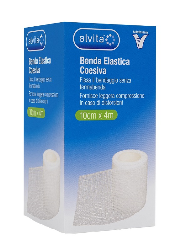 BENDA ELASTICA AUTOADESIVA ALVITA 10X4CM - Fontenova srl