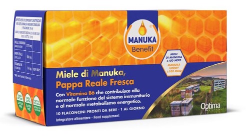 MANUKA BENEFIT PAPPA REALE MANUKA VITAMINA B6 10 FLACONCINI 10 ML - Fontenova srl