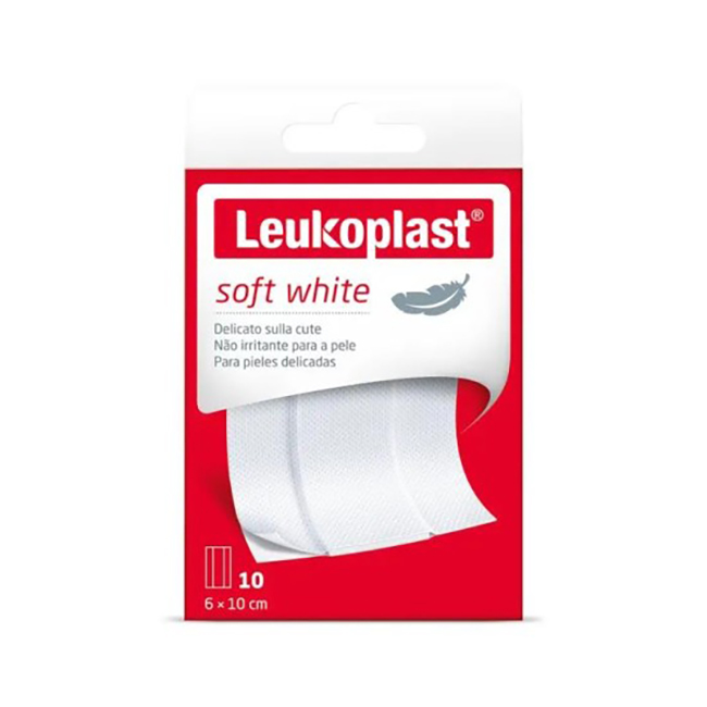 LEUKOPLAST SOFT WHITE 100 X 6 CM 10 PEZZI - Fontenova srl