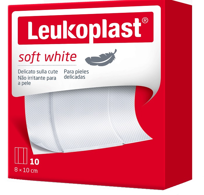 LEUKOPLAST SOFT WHITE 100 X 8 CM 10 PEZZI - Fontenova srl