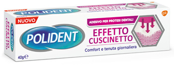 POLIDENT FISSATIVO EFFETTO CUSCINETTO ADESIVO PER PROTESI DENTALI 40 G - Fontenova srl