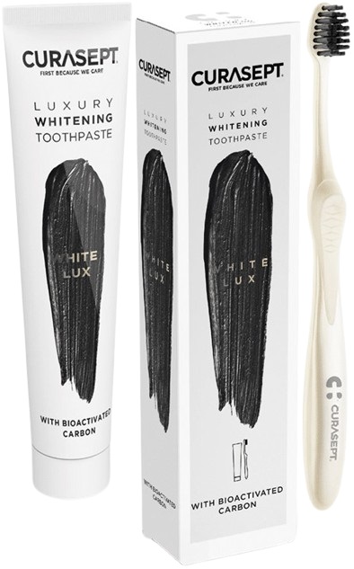 CURASEPT WHITE LUXURY WHITENING DENTIFRICIO 75 ML + SPAZZOLINO - Fontenova srl