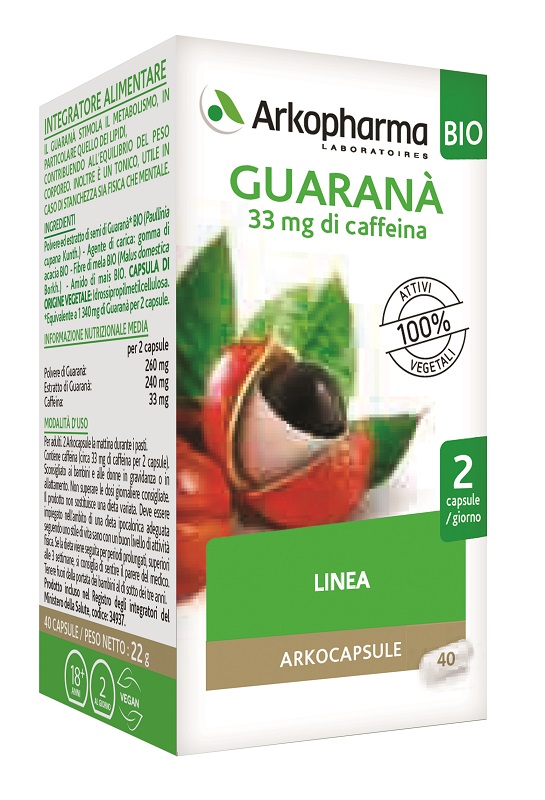 ARKO CAPSULE GUARANA' BIO 40 CAPSULE - Fontenova srl