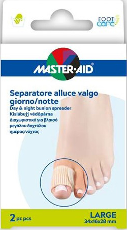 DIVARICATORE ALLUCE GIORNO/NOTTE MASTER-AID FOOTCARE LARGE 2 PEZZI D12 - Fontenova srl