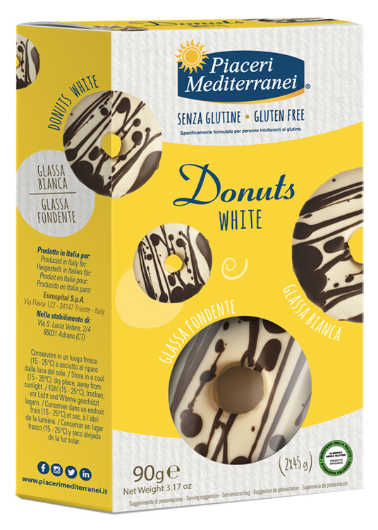 PIACERI MEDITERRANEI DONUTS WHITE 90 G - Fontenova srl