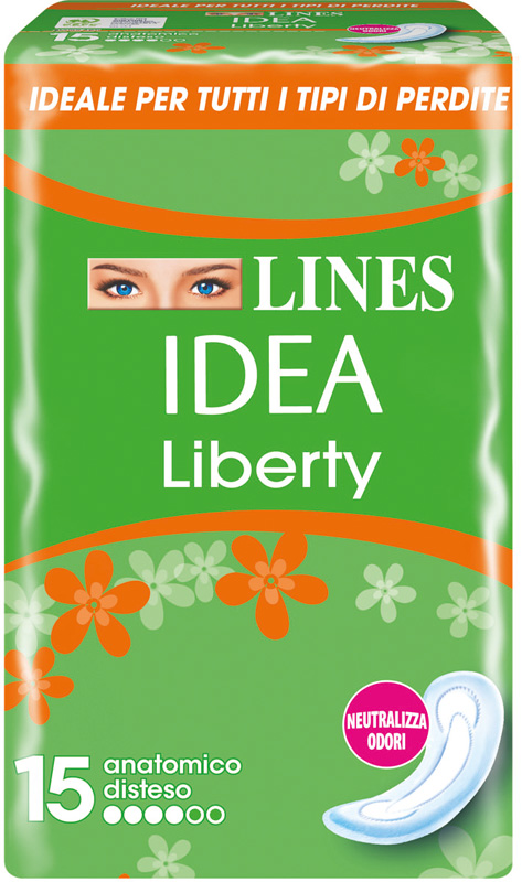 LINES IDEA ASSORBENTE LIBERTY ANATOMICO 15 PEZZI - Fontenova srl