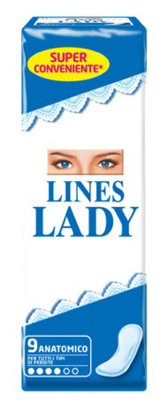 LINES LADY ASSORBENTE ANATOMICO 9 PEZZI - Fontenova srl