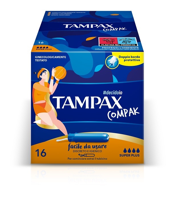 TAMPAX COMPAK ASSORBENTE INTERNO SUPER PLUS 16 PEZZI - Fontenova srl