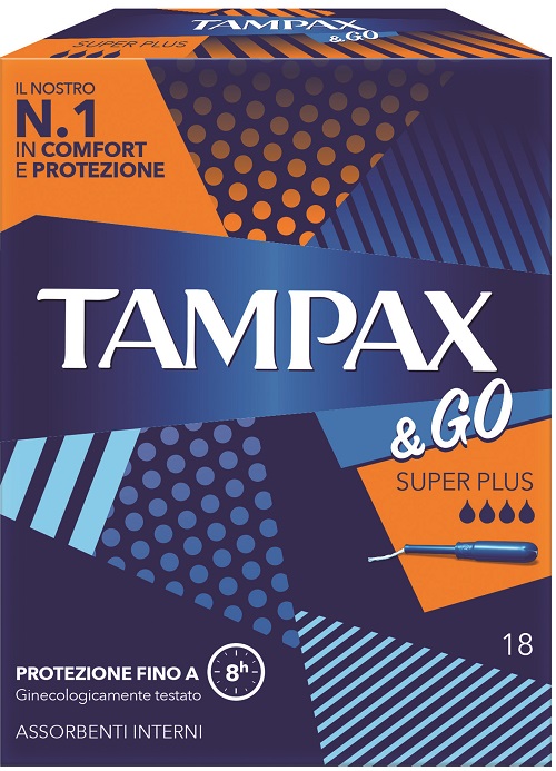 TAMPAX &GO ASSORBENTE INTERNO SUPER PLUS 18 PEZZI - Fontenova srl