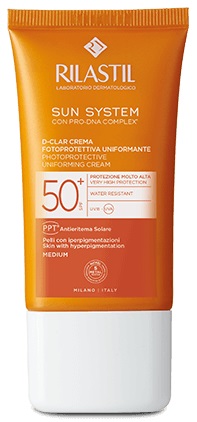 RILASTIL SUN SYSTEM D-CLAR SPF 50+ CREMA MEDIUM - Fontenova srl