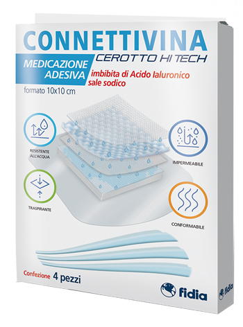 CEROTTO CONNETTIVINA HITECH 10 X 10 CM 4 PEZZI - Fontenova srl