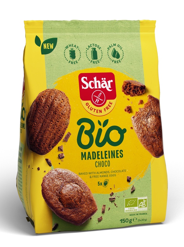 SCHAR BIO MADELEINES CHOCO 5 MONOPORZIONI DA 30 G - Fontenova srl