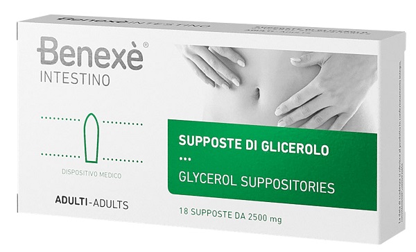 SUPPOSTE DI GLICEROLO PER ADULTI BENEXE' INTESTINO 18 PEZZI - Fontenova srl