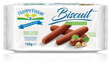 HAPPY FARM BISCUIT NOCCIOLA 120 G - Fontenova srl