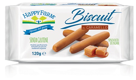 HAPPY FARM BISCUIT CARAMELLO 120 G - Fontenova srl