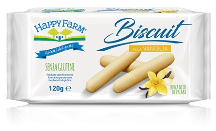 HAPPY FARM BISCUIT VANIGLIA 120 G - Fontenova srl