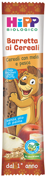 HIPP BIO BARRETTA AI CEREALI CON MELA/PESCA 20 G - Fontenova srl