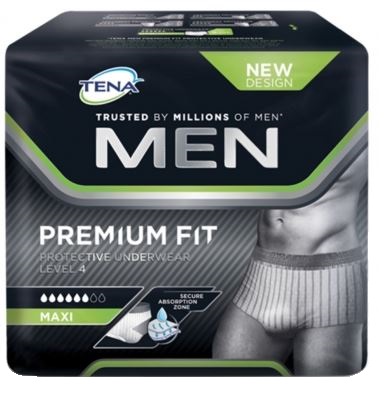 MUTANDINA ASSORBENTE MASCHILE TENA MEN PREMIUM FIT LIVELLO 4 S/M 10 PEZZI - Fontenova srl