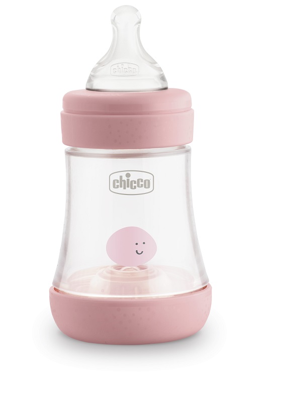 CHICCO BIBERON PERFECT 5 GIRL 150 ML IN SILICONE 1 FORO - Fontenova srl