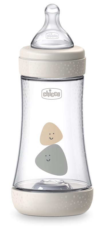 CHICCO BIBERON PERFECT 5 UNISEX 240 ML IN SILICONE 2 FORI - Fontenova srl