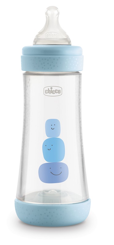 CHICCO BIBERON PERFECT 5 BOY 300 ML IN SILICONE 3 FORI - Fontenova srl