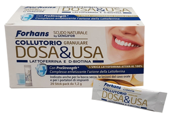 FORHANS DOSA & USA COLLUTORIO GRANULARE 20 STICK PACK - Fontenova srl