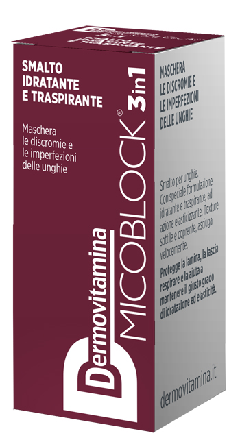 DERMOVITAMINA MICOBLOCK 3 IN 1 SMALTO IDRATANTE E TRASPIRANTE BORDEAUX 5 ML - Fontenova srl