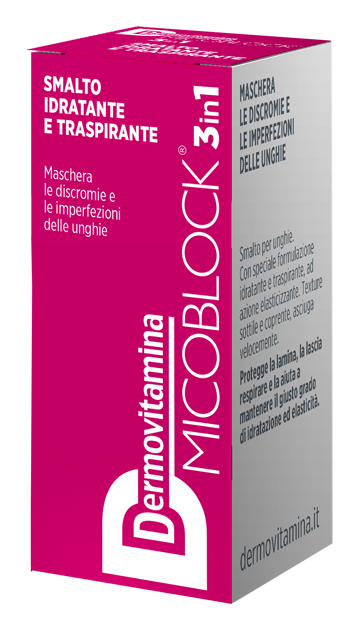 DERMOVITAMINA MICOBLOCK 3 IN 1 SMALTO IDRATANTE E TRASPIRANTE FUCSIA 5 ML - Fontenova srl