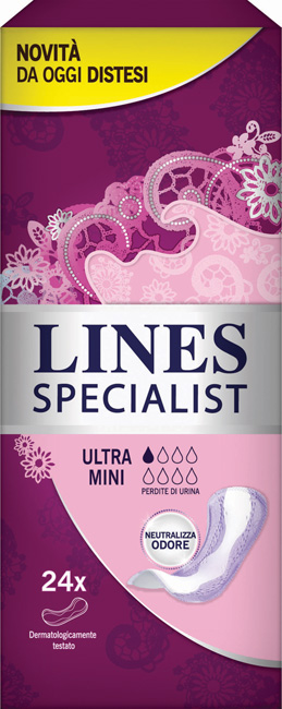 PANNOLONE SAGOMATO LINES SPECIALIST ULTRAMINI 24 PEZZI FARMA - Fontenova srl