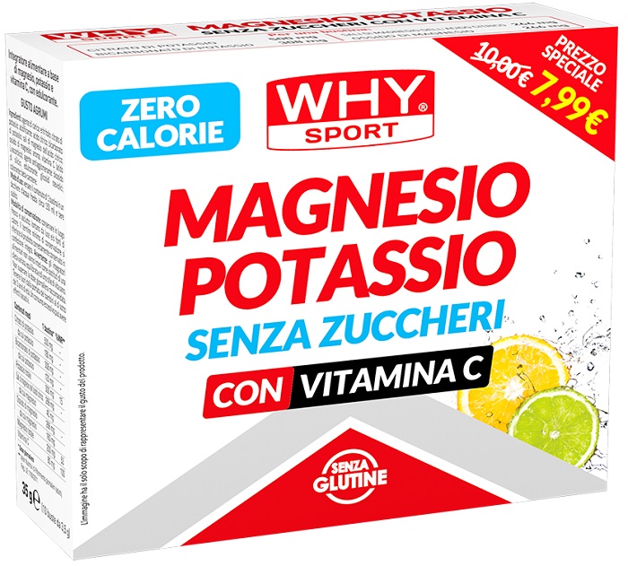 WHYSPORT MAGNESIO POTASSIO SENZA ZUCCHERI 10 BUSTINE AGRUMI - Fontenova srl
