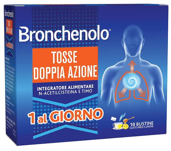 BRONCHENOLO TOSSE DOPPIA AZIONE 10 BUSTINE - Fontenova srl