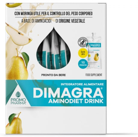 DIMAGRA AMINODIET DRINK PERA 10 POUCH DA 80 G - Fontenova srl