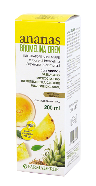 ANANAS BROMELINA DREN 200 ML - Fontenova srl