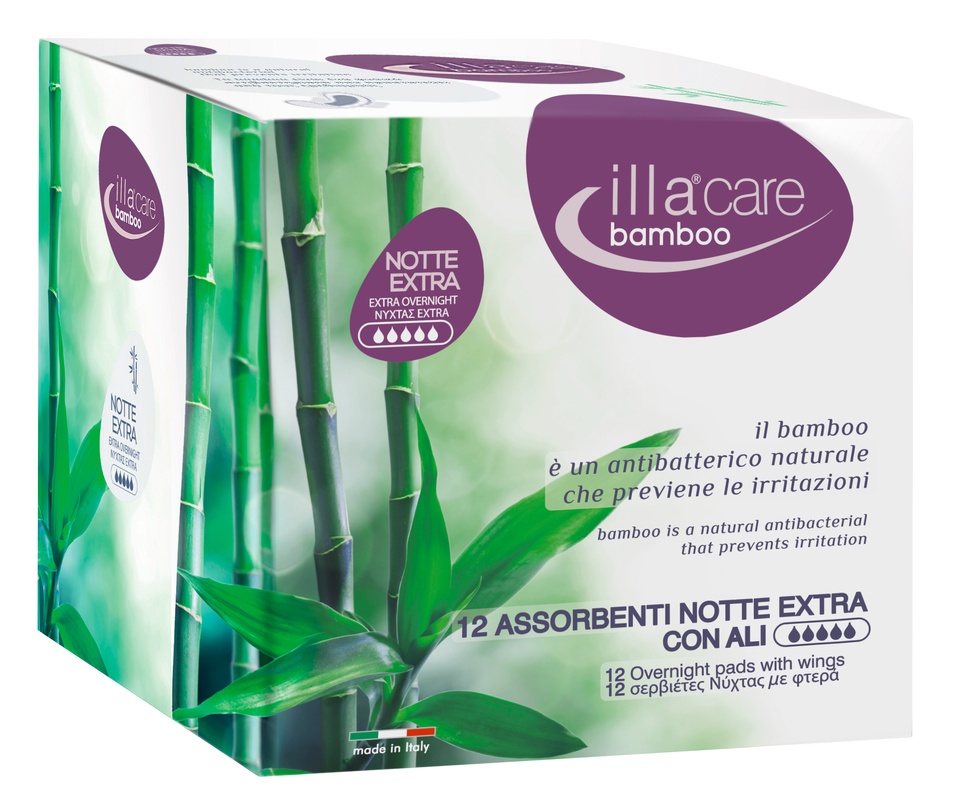 ILLA CARE BAMBOO ASSORBENTI NOTTE EXTRA 12 PEZZI - Fontenova srl