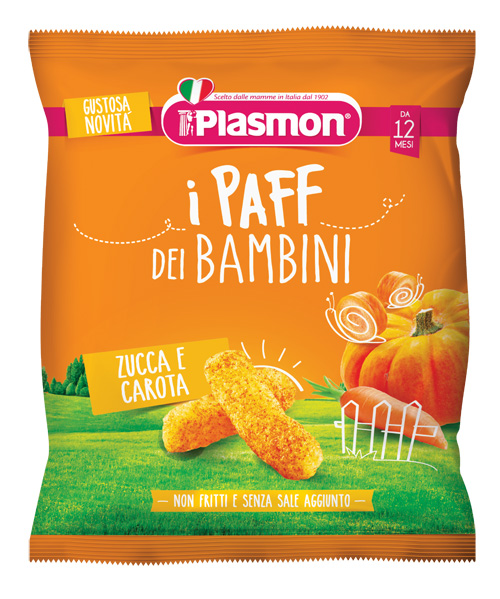 PLASMON DRY SNACK PAFF ZUCCA CAROTE 15 G - Fontenova srl