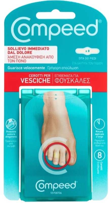 COMPEED CEROTTI PER VESCICHE DITA PIEDI 8 PEZZI CARTON - Fontenova srl