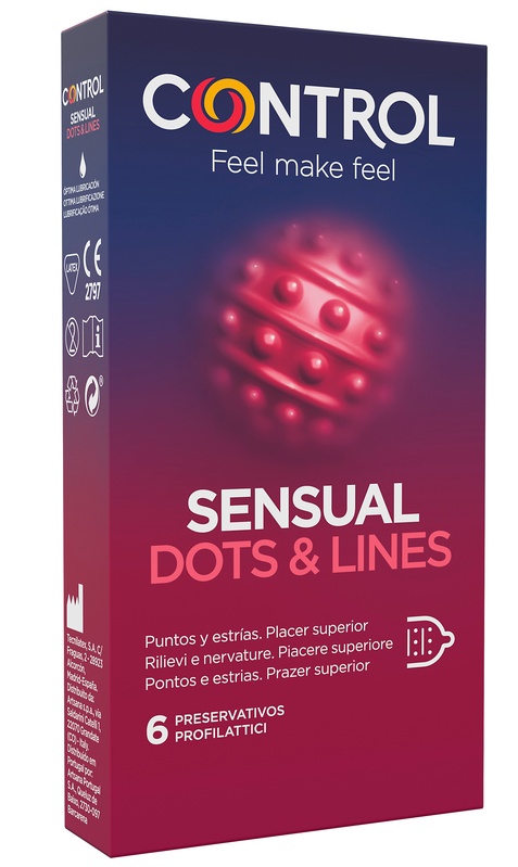 CONTROL SENSUAL DOTS&LINES 6 PEZZI - Fontenova srl