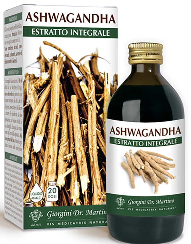 ASHWAGANDHA ESTRATTO INTEGRALE LIQUIDO ANALCOLICO 200 ML - Fontenova srl