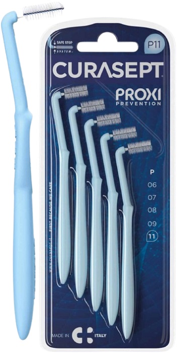 CURASEPT PROXI ANGLE P11 AZZURRO/LIGHT BLUE 5 PEZZI - Fontenova srl