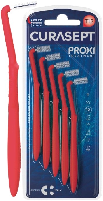 CURASEPT PROXI ANGLE T12 ROSSO/RED 5 PEZZI - Fontenova srl