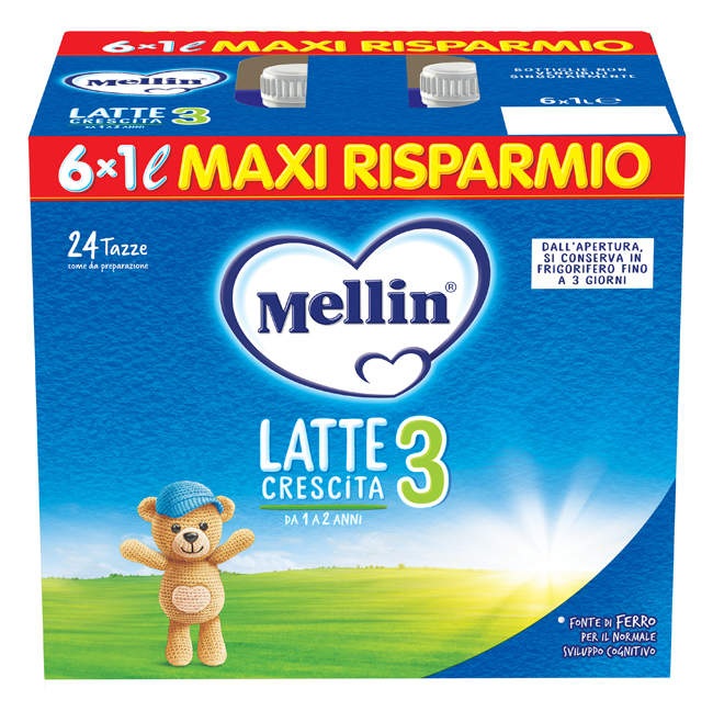 MELLIN 3 LATTE 6X1000 ML - Fontenova srl