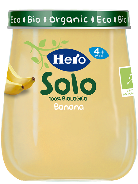 HERO SOLO OMOGENEIZZATO BANANA 100% BIO 120 G - Fontenova srl