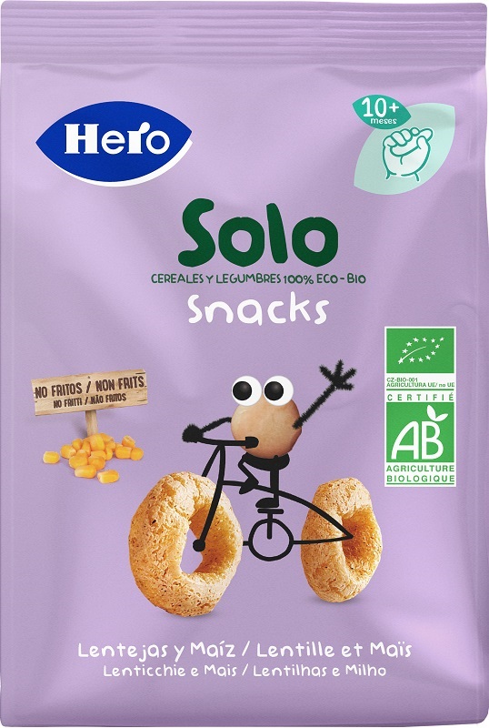 HERO SOLO SNACK LENTICCHIE MAIS 100% BIO 50 G - Fontenova srl